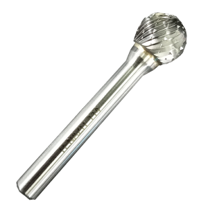 Lima rotativa de carburo de tungsteno esférica tipo sd-5 de 1/2" x 7/16" x 1/4" de doble filo para desbaste pesado