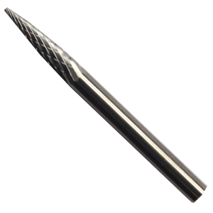Lima rotativa de carburo de tungsteno árbol en punta tipo sg-44 de 1/8" x 1/2" x 1/8" de doble filo para desbaste pesado
