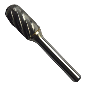Lima rotativa de carburo de tungsteno cilíndrica punta redonda tipo sc-5 de 1/2" x 1" x 1/4" de un filo para desbaste pesado de metales no ferrosos