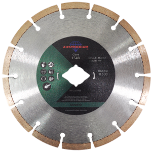 Disco de diamante segmentado de 7" verde para corte de granito, bronce