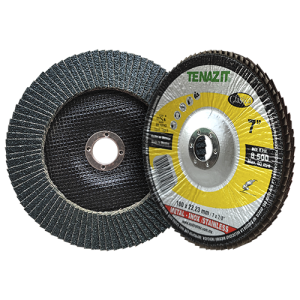 Disco laminado tipo b de 7" en g 120 para desbaste de metal y acero inoxidable, clásico