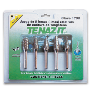 Kit de 5 limas rotativas claves 124, 120, 107, 122 y 125