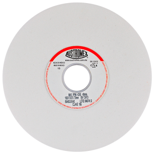Rueda abrasiva vitrificada blanca de 7" x 1/2" x 1-1/4" en g 80 para rectificado de acero