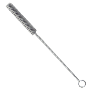 Cepillo cilíndrico de 5/8" x 4" y largo de 12" para interirores, de filamentos de acero calibre 0.15, magma