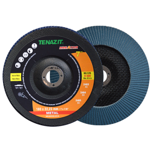 Disco laminado tipo b de 7" en g 40 para desbaste de metal y acero inoxidable, kreator