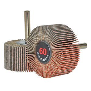 Rueda flap de 2" x 1" con vástago de 1/4" en g 60, easy-cut