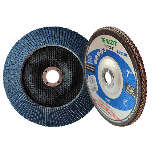 Disco laminado tipo b de 7" en g 60 para desbaste de metal y acero inoxidable, easy-cut