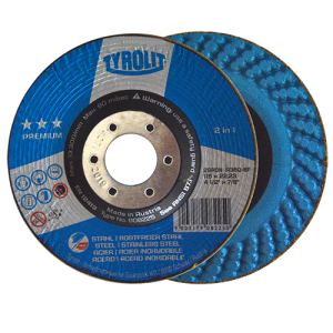 Disco de 4-1/2" x 7/8" con centro deprimido para desbaste de metal y acero inoxidable, tyrolit rondeller