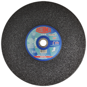 Disco de 14" x 1/8" x 1" para corte de metal, larga duración