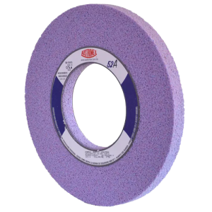 Rueda abrasiva vitrificada rosa 52a de 12" x 1" x 5" en g 54 para rectificado de metales duros