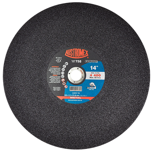 Disco de 14" x 1/8" x 1" para corte de elementos sólidos de metal, easy-cut