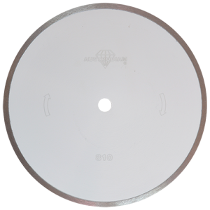 Disco de diamante de rin continuo de 10" blanco para corte de porcelanato, bronce