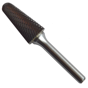 Lima rotativa de carburo de tungsteno cónica punta redonda tipo sl-6 de 5/8" x 1-1/4" x 1/4" de doble filo para desbaste pesado