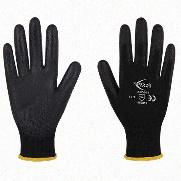Guante nylon negro con poliuretano no. 7