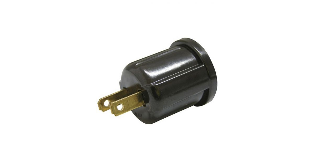 Portalámpara con clavija negro 127v