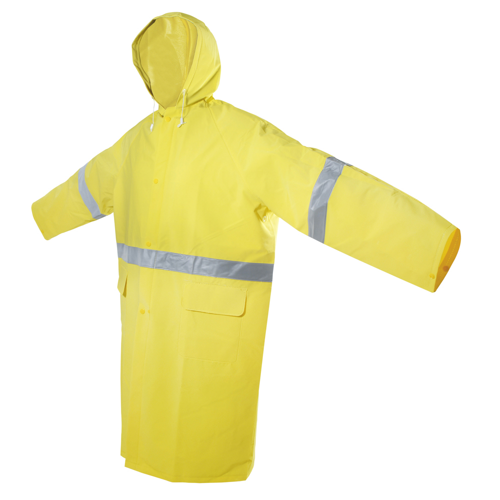 Gabardina impermeable con cintas reflejantes ch