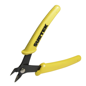 Mini pinza para electrónica con mango bimaterial de 5" corte diagonal