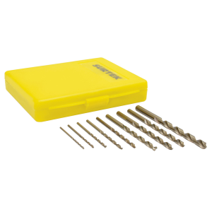 Juego de brocas con cobalto de acero de alta velocidad zanco recto, 10 piezas