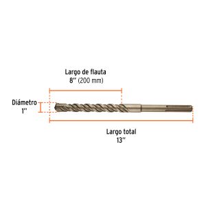 Broca sds ma x de 1 x 13', truper