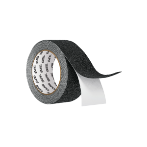 Rollo de 5 m de cinta antiderrapante negra 50mm con abrasivo