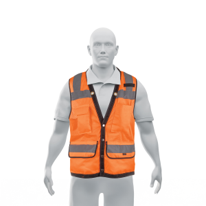 Chaleco seguridad reforzado naranja con bolsas, xg, expert