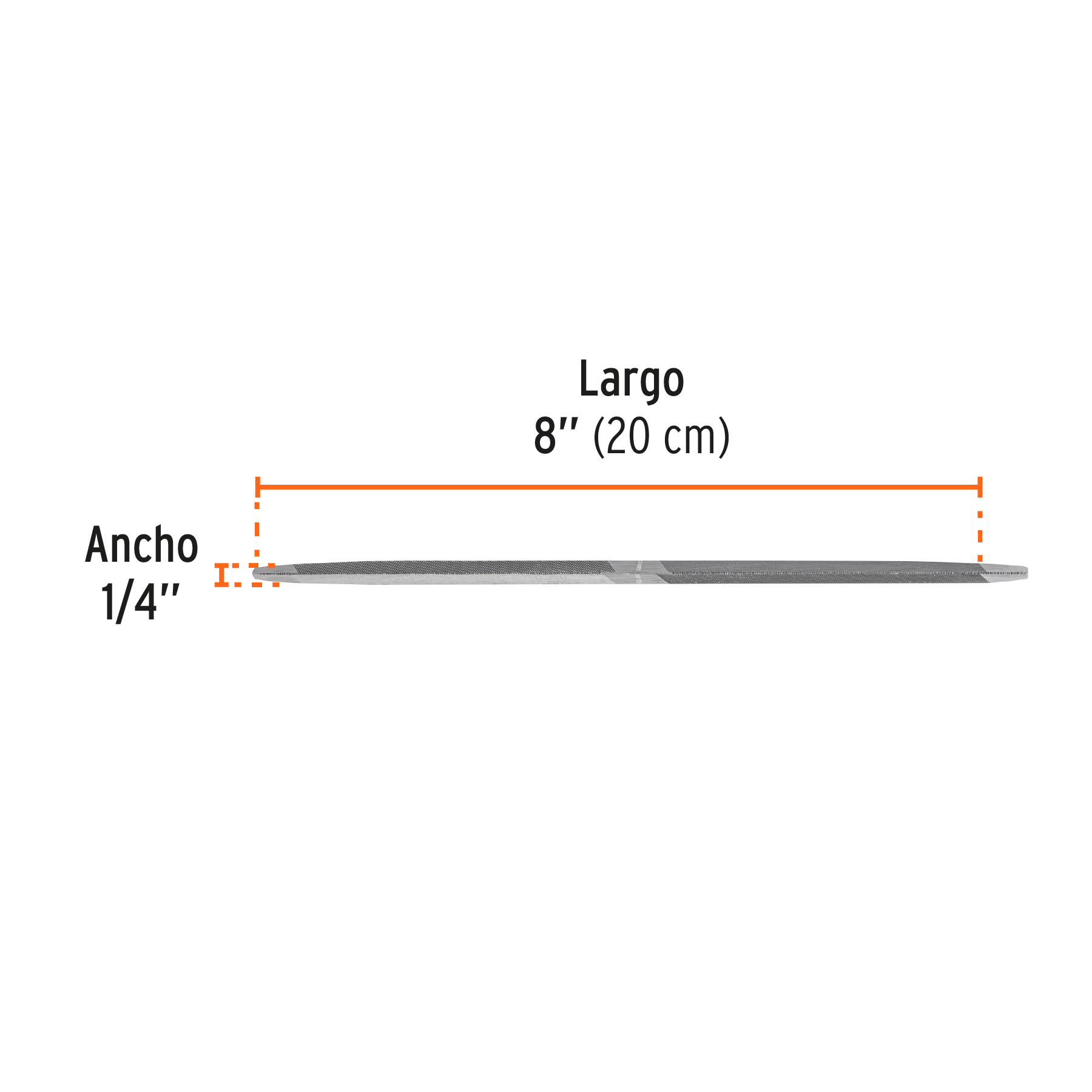 Lima triángulo doble 8', truper
