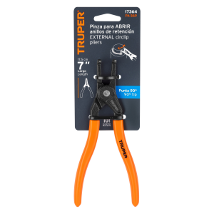 Pinza punta a 90° 6-3/4' para abrir anillos, mango de pvc