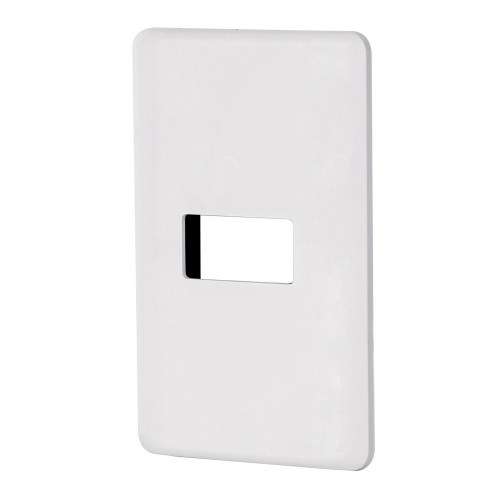 Placa 1 módulo de abs, blanca, volteck basic