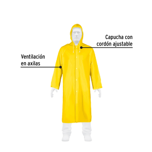 Gabardina impermeable ligera de pvc, talla m, pretul