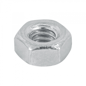 Bolsa con 250 tuercas 1/4' hexagonales de acero galvanizado