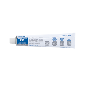 Cemento p/pvc, gris, máxima viscosidad, tubo 50ml, foset