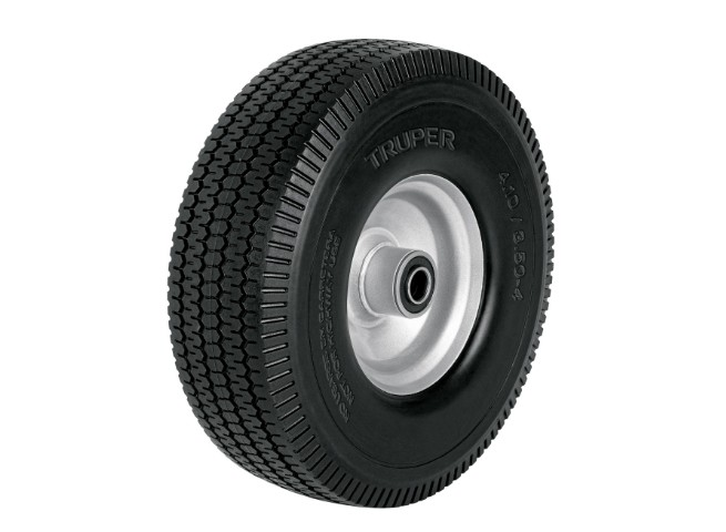 Rueda imponchable 10' para eje lateral, truper