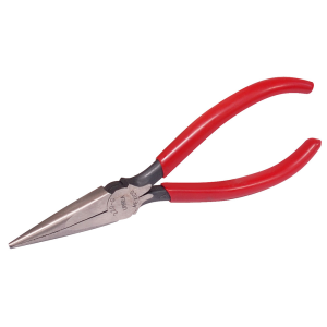 Pinza para electricista con mango rubber grip de 6-5/8" punta plana cónica