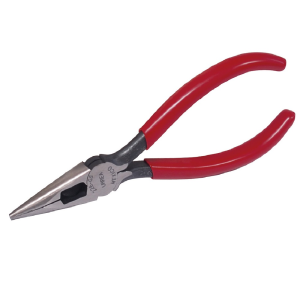 Pinza para electricista con mango rubber grip de 6-1/4" punta cónica corte lateral