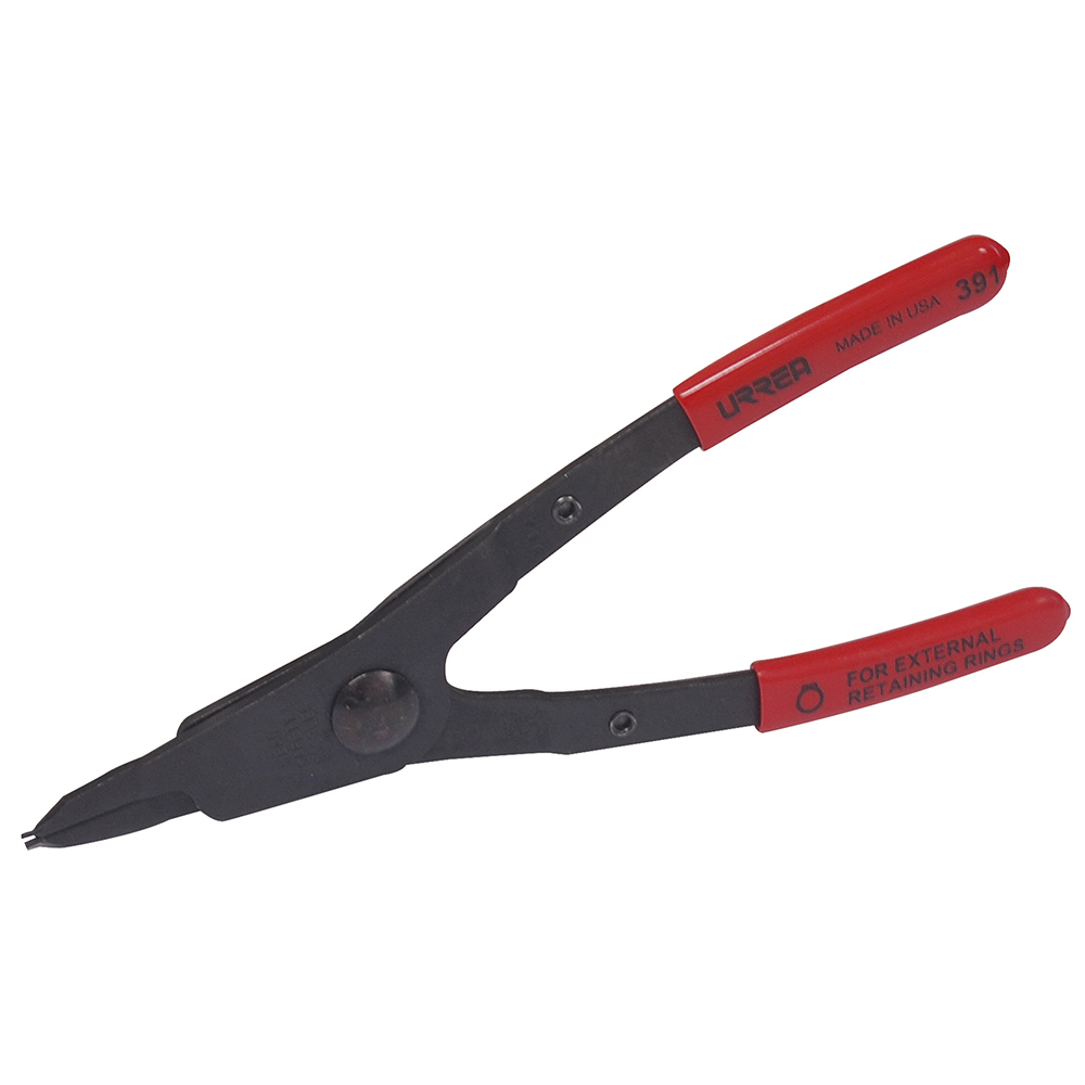 Pinza para anillos de retención con mango rubber grip fijas tipo externo ángulo de 0°