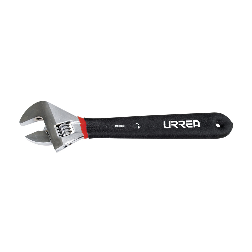 Llave ajustable cromada con mango rubber grip 6"