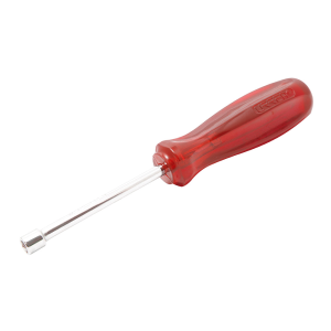 Destornillador con mango ámbar color rojo, de caja en pulgadas 1/4" x 3"