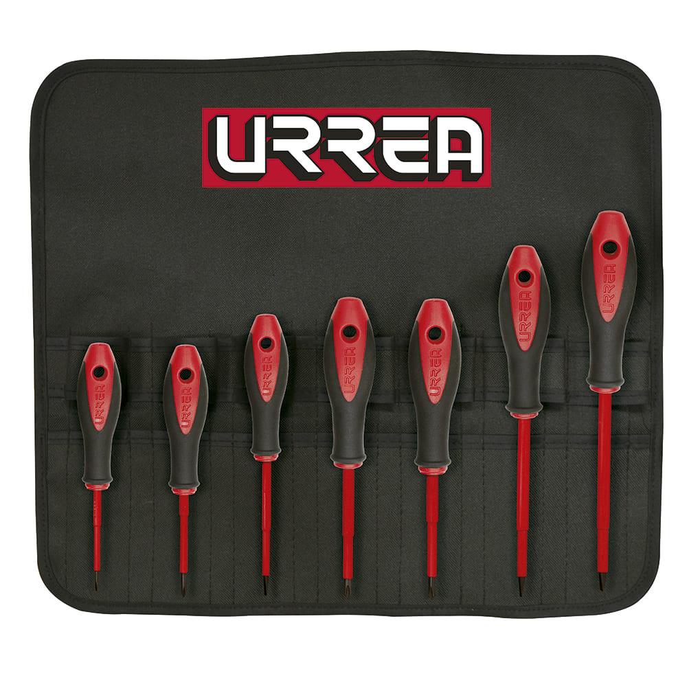 Juego de destornilladores con mango bimaterial 1000 v combinados, 7 piezas