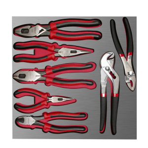 Juego de pinzas bimaterial 7 piezas, charola ch212l-c