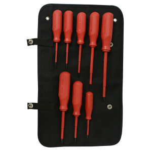 Juego de destornilladores rojos 1000 v combinados, 8 piezas