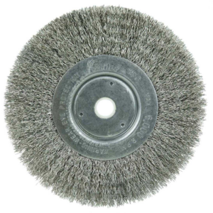 6 cepillo circular cara angosta .0118 acero inoxidable, entrada 5/8 - 1/2