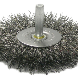 3" cepillo circular con vástago, .014"