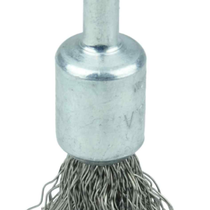 1/2" cepillo de punta con vástago de alambre ondulado, .0104" inox.