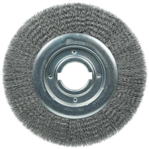 10" cepillo circular de alambre ondulado, cara ancha, .014", 2"