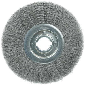 12" cepillo circular de alambre ondulado, cara ancha, .014", 2"
