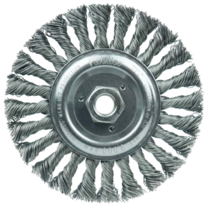 6" cepillo circular de alambre trenzado, tipo estándar .023", 5/8"-11