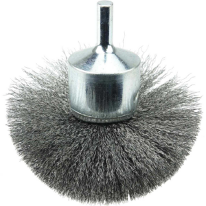 3" cepillo de punta abocinado de alambre ondulado, .008" (ebc-63)
