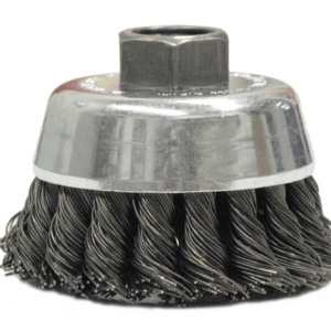 2-3/4" cepillo de copa de alambre trenzado, .020", 5/8"-11/m14 multi-rosca