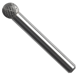 Lima rotativa de carburo de tungsteno esférica tipo sd-3 de 3/8" x 5/16" x 1/4" de doble filo para desbaste pesado