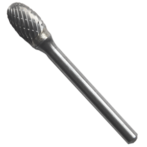 Lima rotativa de carburo de tungsteno ovalada tipo se-51 de 1/4" x 3/8" x 1/8" de doble filo para desbaste pesado